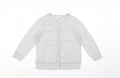 White Stuff Women's Grey Cotton Modal Cardigan UK 10