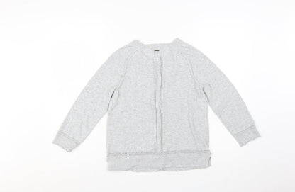 White Stuff Women's Grey Cotton Modal Cardigan UK 10