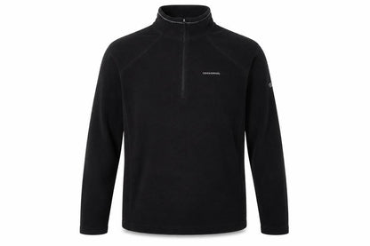 Craghoppers Men’s Black Fleece Pullover Sweatshirt L 1/4 Zip Outdoor