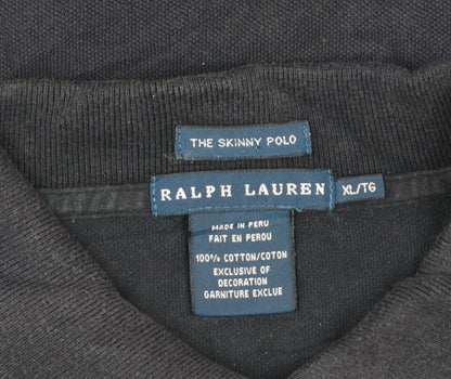 Ralph Lauren Men's Black Slim Fit Cotton Polo Shirt XL