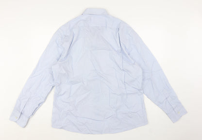 Charles Tyrwhitt Men's Blue XL Slim Fit Non-Iron Dress Shirt