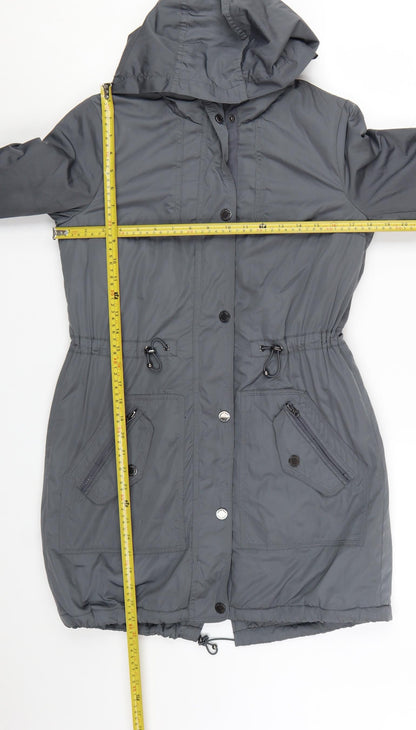 Maine New England Women's Grey Size 8 Hooded Parka Coat