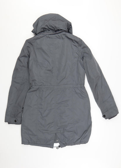 Maine New England Women's Grey Size 8 Hooded Parka Coat