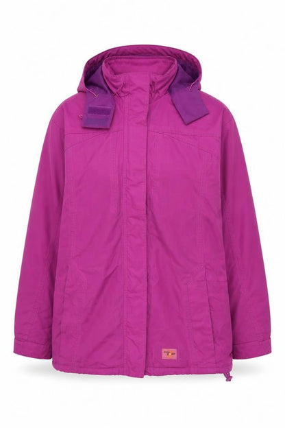 Arctic Storm Women's Purple Waterproof Hooded Parka Jacket Size 16