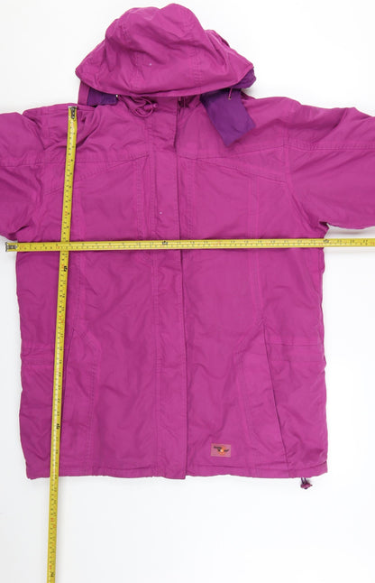 Arctic Storm Women's Purple Waterproof Hooded Parka Jacket Size 16