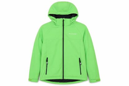 Dare 2b Boys Green Soft Shell Hooded Jacket 13-14 Years Windproof Lined