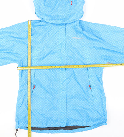 Didriksons1913 Women's Blue Waterproof Hooded Rain Jacket Size 12