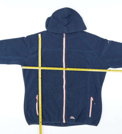 Trespass Womens Blue Fleece Hooded Jacket Size 18 Outdoor Zip Up