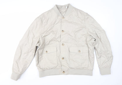 Marks and Spencer Men’s Beige Cotton Bomber Jacket XL