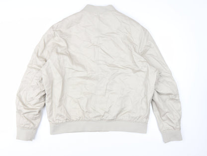 Marks and Spencer Men’s Beige Cotton Bomber Jacket XL
