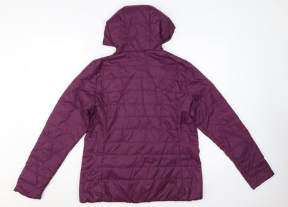 Rohan Womens Purple Mid-Length Hooded Puffer Jacket Size M