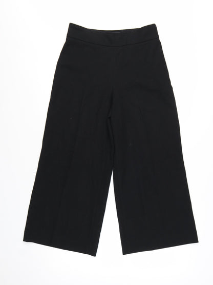 Jasper Conran Women Black Size 8 Wide-Leg Trousers