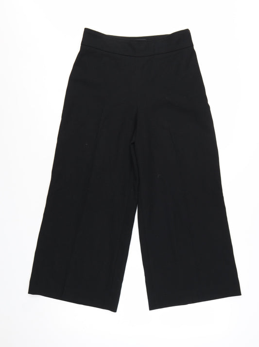 Jasper Conran Women Black Size 8 Wide-Leg Trousers