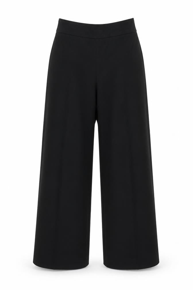 Jasper Conran Women Black Size 8 Wide-Leg Trousers