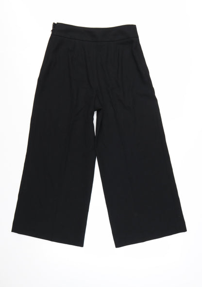 Jasper Conran Women Black Size 8 Wide-Leg Trousers