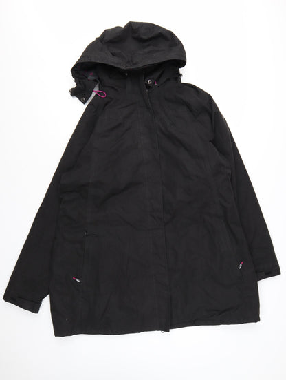 Trespass Womens Black Waterproof Parka Jacket 3XL Hooded TP50