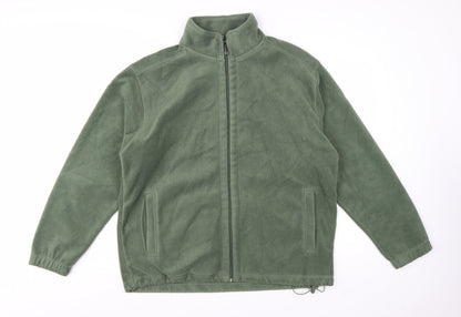 EWM Men's Green Fleece Full Zip Jacket Size M Outdoor Casual