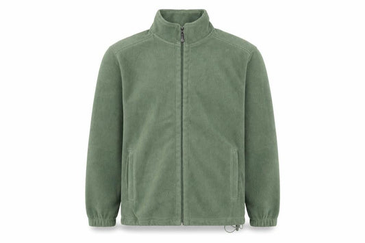 EWM Men's Green Fleece Full Zip Jacket Size M Outdoor Casual