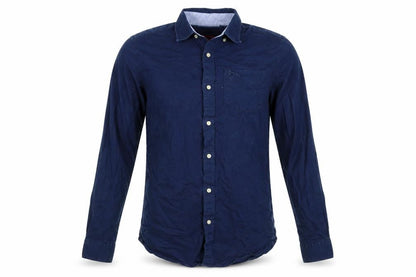Superdry Men's Blue Regular Fit Long Sleeve Button-Up Shirt Size S