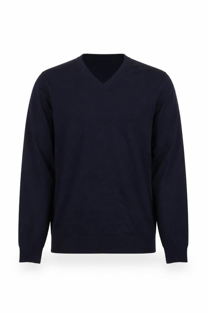 Marks and Spencer Men’s Blue Merino Wool V-Neck Jumper M