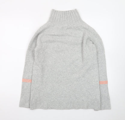 Mint Velvet Women’s Grey Roll Neck Jumper Size 10 Wool Blend
