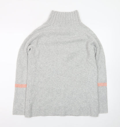 Mint Velvet Women’s Grey Roll Neck Jumper Size 10 Wool Blend
