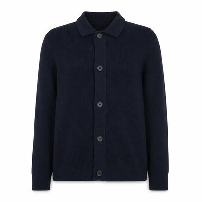 Marks and Spencer Women’s Navy Cotton Blend Collared Cardigan M