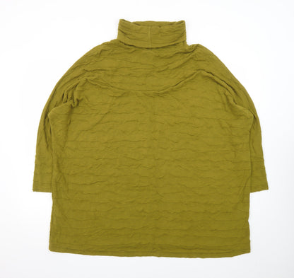 Trine Kryger Simonsen Women Green Roll Neck Tunic Jumper S