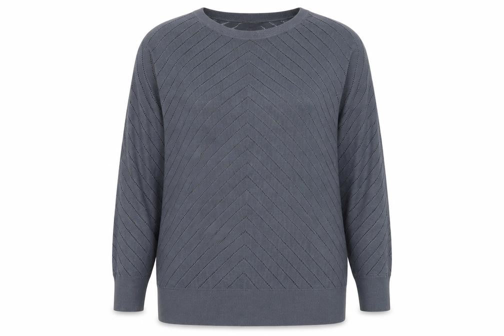 Banana Republic Women Blue L Jumper Crew Neck Long Sleeve Knit Top