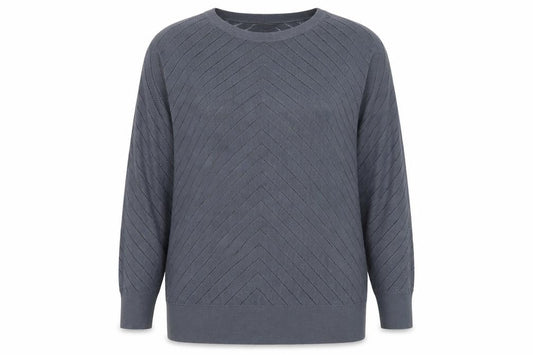 Banana Republic Women Blue L Jumper Crew Neck Long Sleeve Knit Top