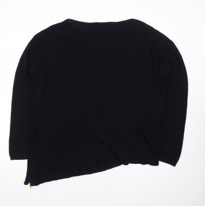 Evans Women's Black Size 22/24 Zip Accent Knit Pullover Jumper