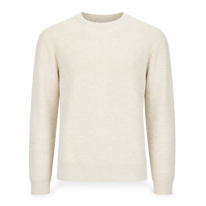 Reiss Men's Beige Cotton Crew Neck Pullover Jumper M