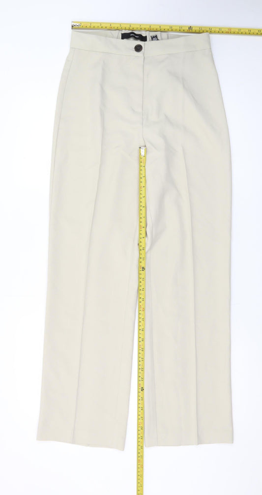 Vero Moda Women Beige Straight Leg Chino Trousers Size 12