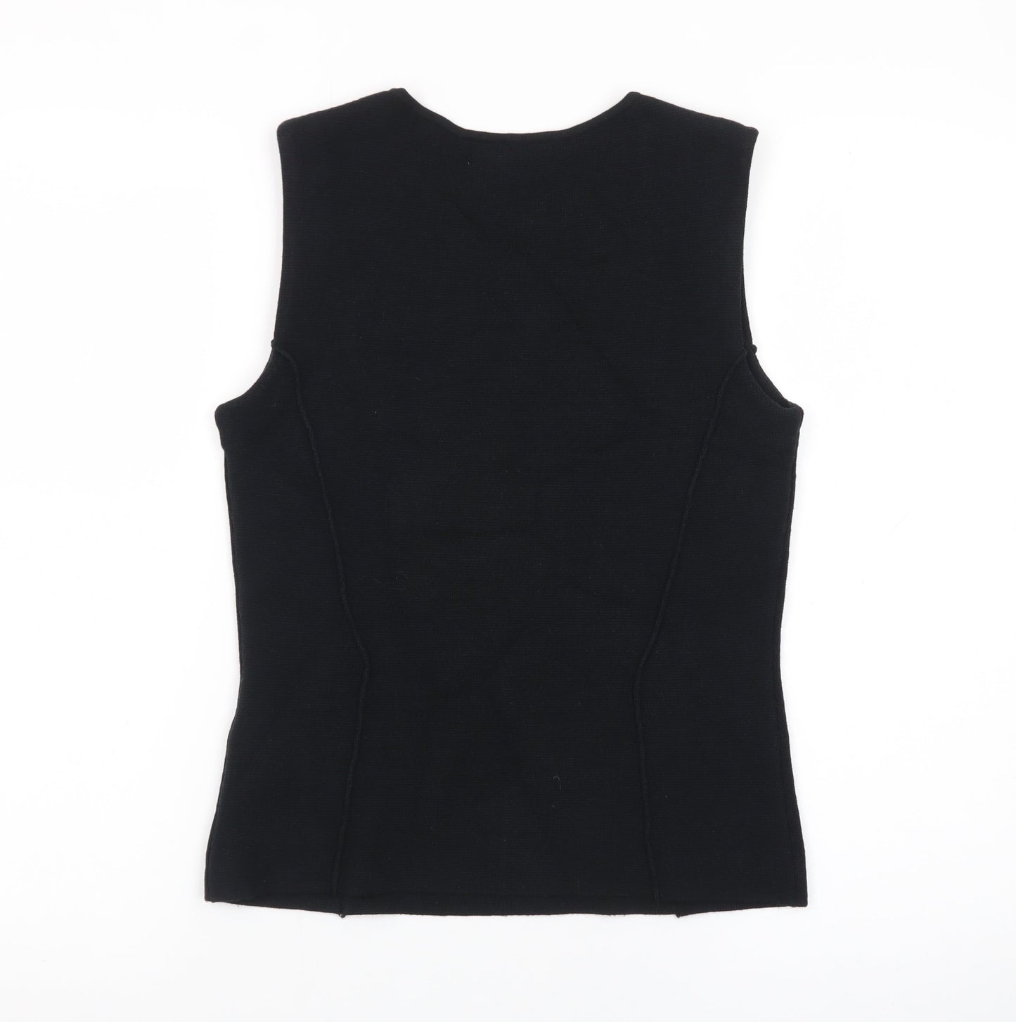 Marks and Spencer Women's Black Sleeveless Slim Fit Cotton Tank Top S