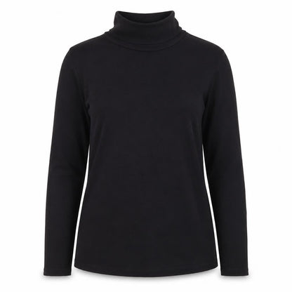 Boden Women's Black Roll Neck Long Sleeve Cotton Top Size S