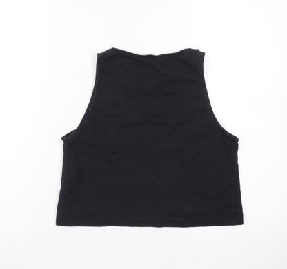 Calvin Klein Jeans Women’s Black Cropped Tank Top S Cotton Stretch