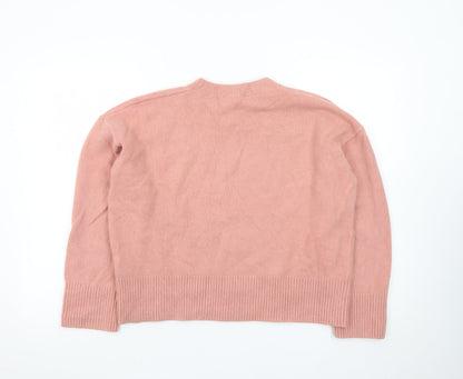 & Other Stories Women Pink Cashmere Crew Neck Jumper Size 12