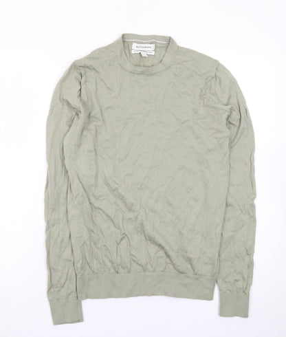 Marks and Spencer Men’s Green Merino Wool Crew Neck Jumper S