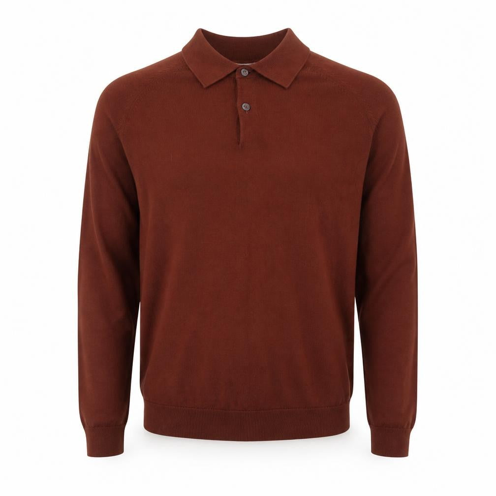 Marks & Spencer Men's Brown Collared Cotton Jumper M