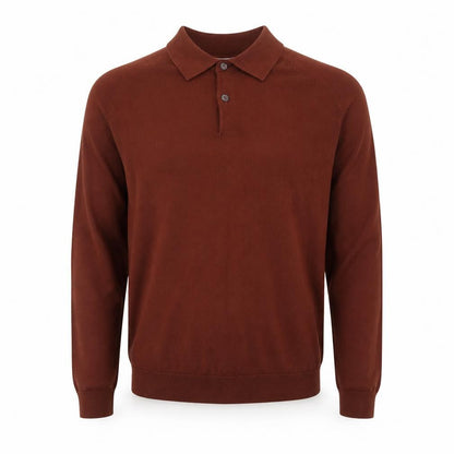 Marks & Spencer Men's Brown Collared Cotton Jumper M