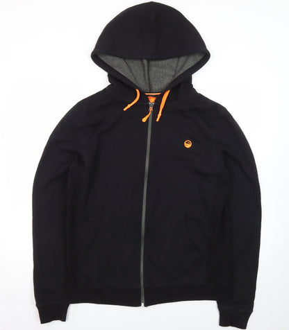 Guru Men's Black Full Zip Hoodie Large Athletic Fit