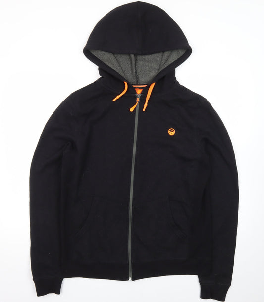 Guru Men's Black Full Zip Hoodie Large Athletic Fit