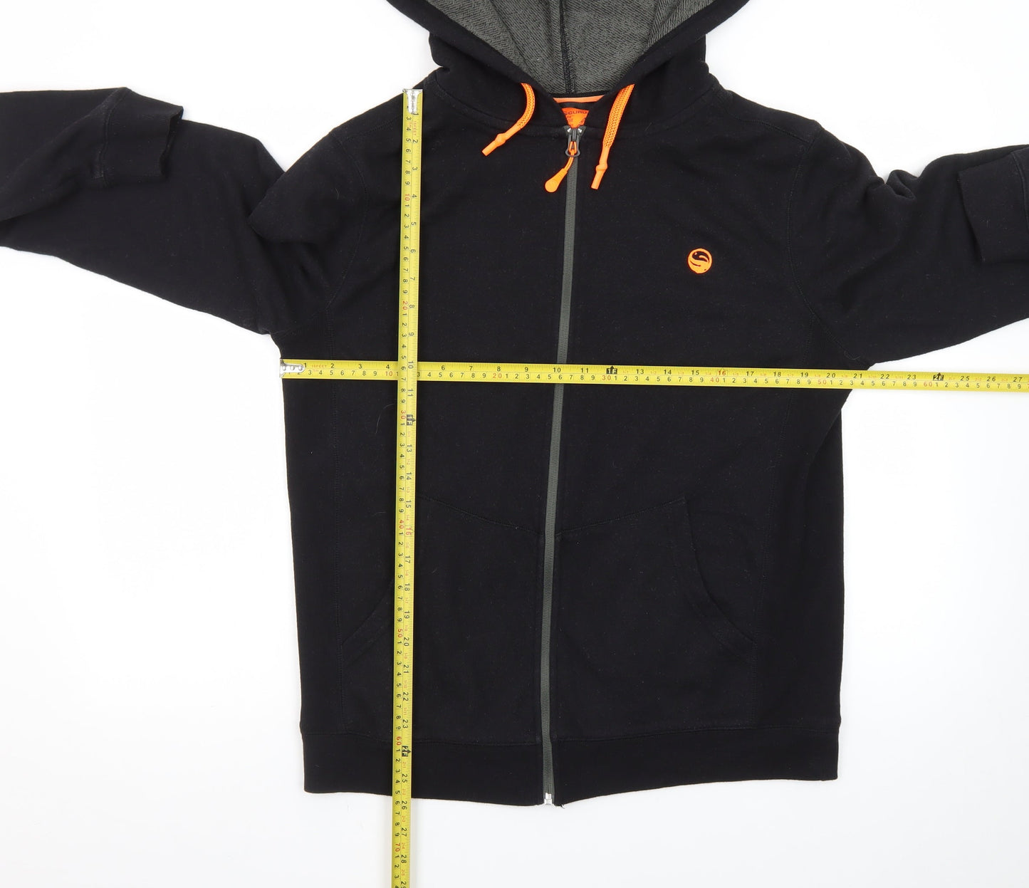 Guru Men's Black Full Zip Hoodie Large Athletic Fit