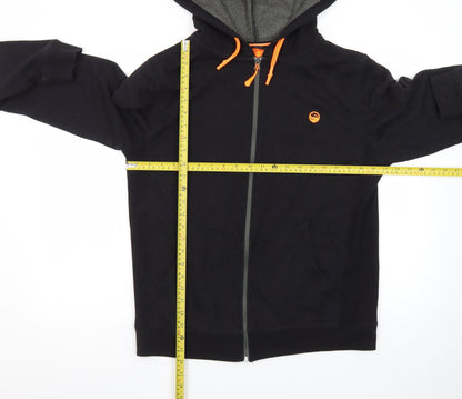 Guru Men's Black Full Zip Hoodie Large Athletic Fit