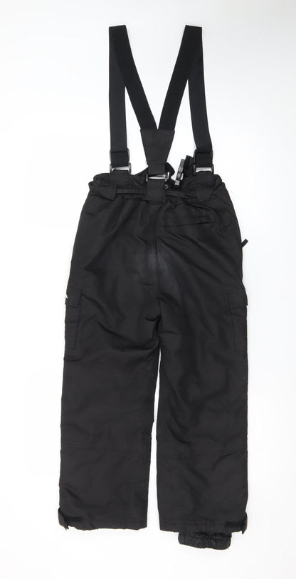 Trespass Boys Black Waterproof Snow Pants 7 Years Ski Taped Seams Trousers