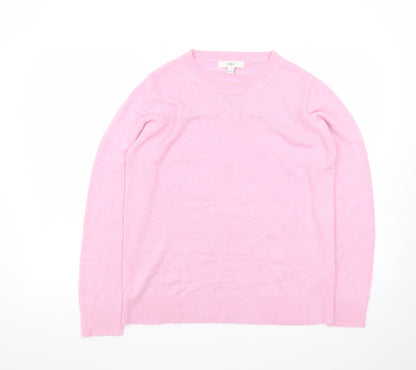 Marks and Spencer Women’s Pink Cashmere Crew Neck Jumper Size 12