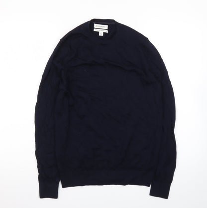Marks and Spencer Autograph Men’s Blue Merino Wool Crew Neck Jumper S