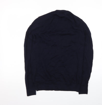 Marks and Spencer Autograph Men’s Blue Merino Wool Crew Neck Jumper S