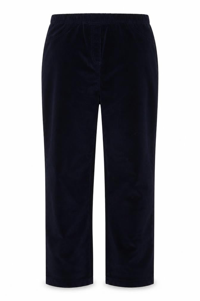 Cotton Traders Women’s Blue Velvet Stretch Trousers Size 16