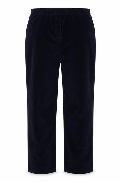 Cotton Traders Women’s Blue Velvet Stretch Trousers Size 16